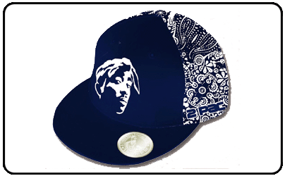 Tupac Shakur - White/Blue Wide Bill