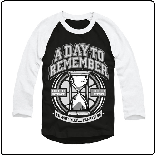 a day to remember baseball tee