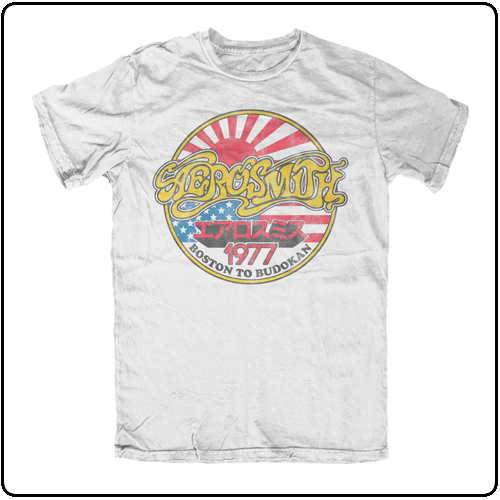 Aerosmith - Boston to Budokan - White Slim Fit (XXL Only)