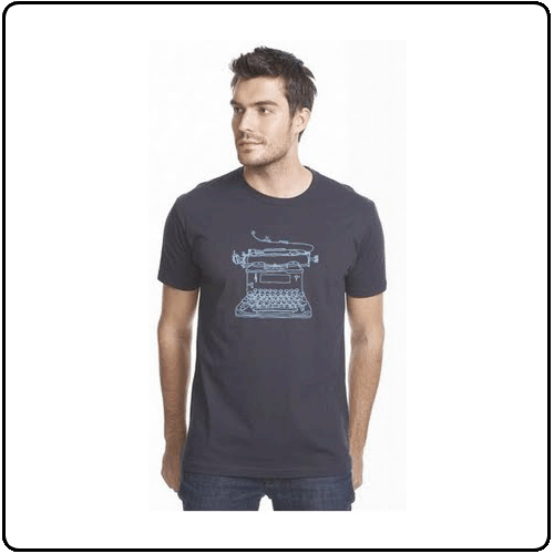 Allie Moss - Typewriter (Mens Navy)