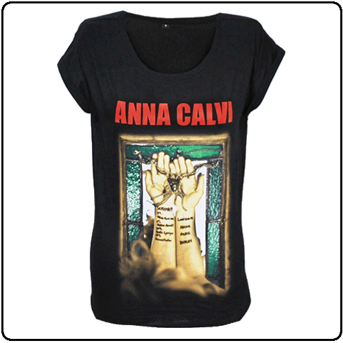 Anna Calvi - Ladies Anna Calvi Flyer Scoop neck T-shirt (Black)
