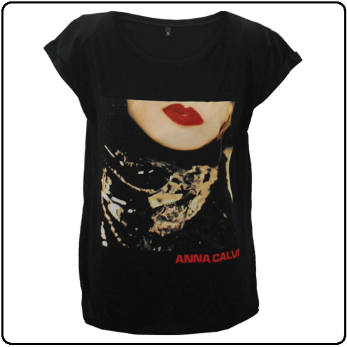 Anna Calvi - Ladies Suzanne 1 Rolled Sleeved T-Shirt (Black)