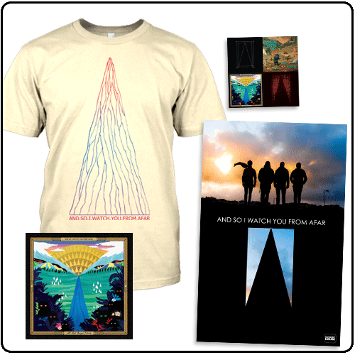 And So I Watch You From Afar - Mountains design printed on American Apparel (Butter) + CD + Poster + Magnets