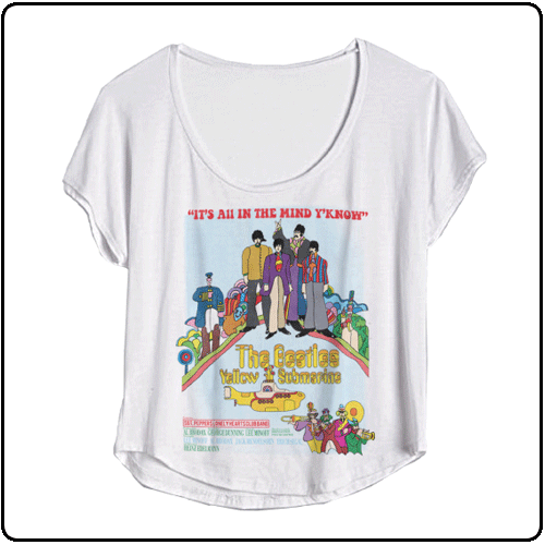 Beatles - Yellow Submarine - White Dolman T-Shirt