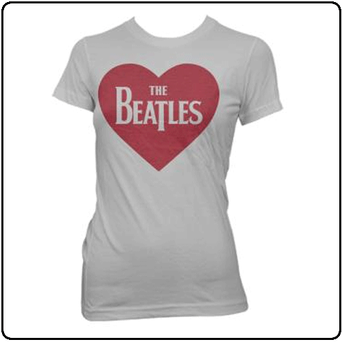 Beatles - Red Heart (Womens Fitted)