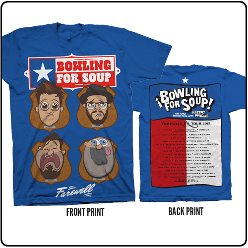Bowling For Soup - Heads on Plaque (Blue)