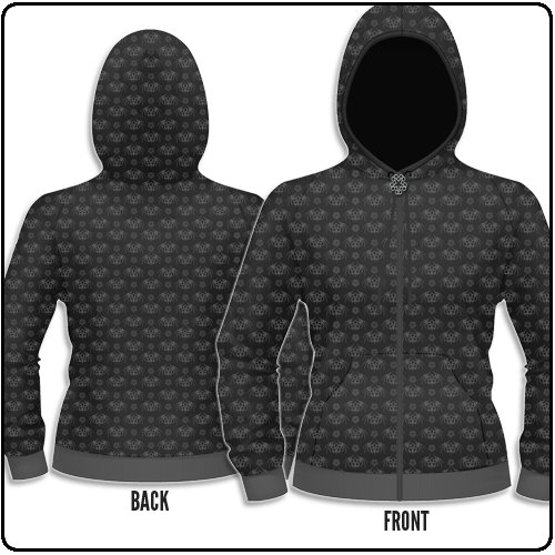 Black Veil Brides - Repeated Wings Logo - Zipped (Girls)