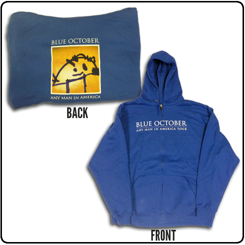 Blue October - Any Man In America - Blue Hoodie