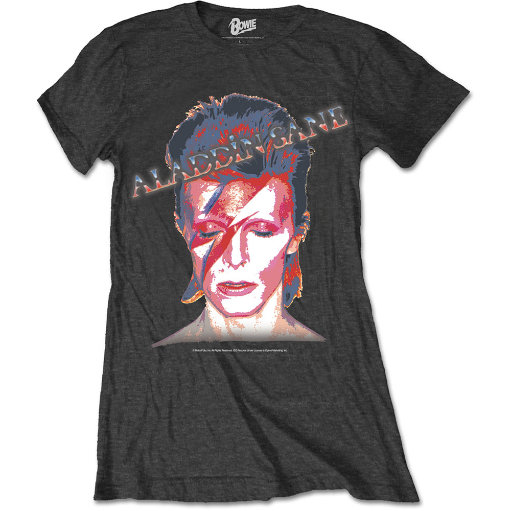 Light Blue David Bowie Aladdin Sane Flash Official Tee T-Shirt Mens Unisex 