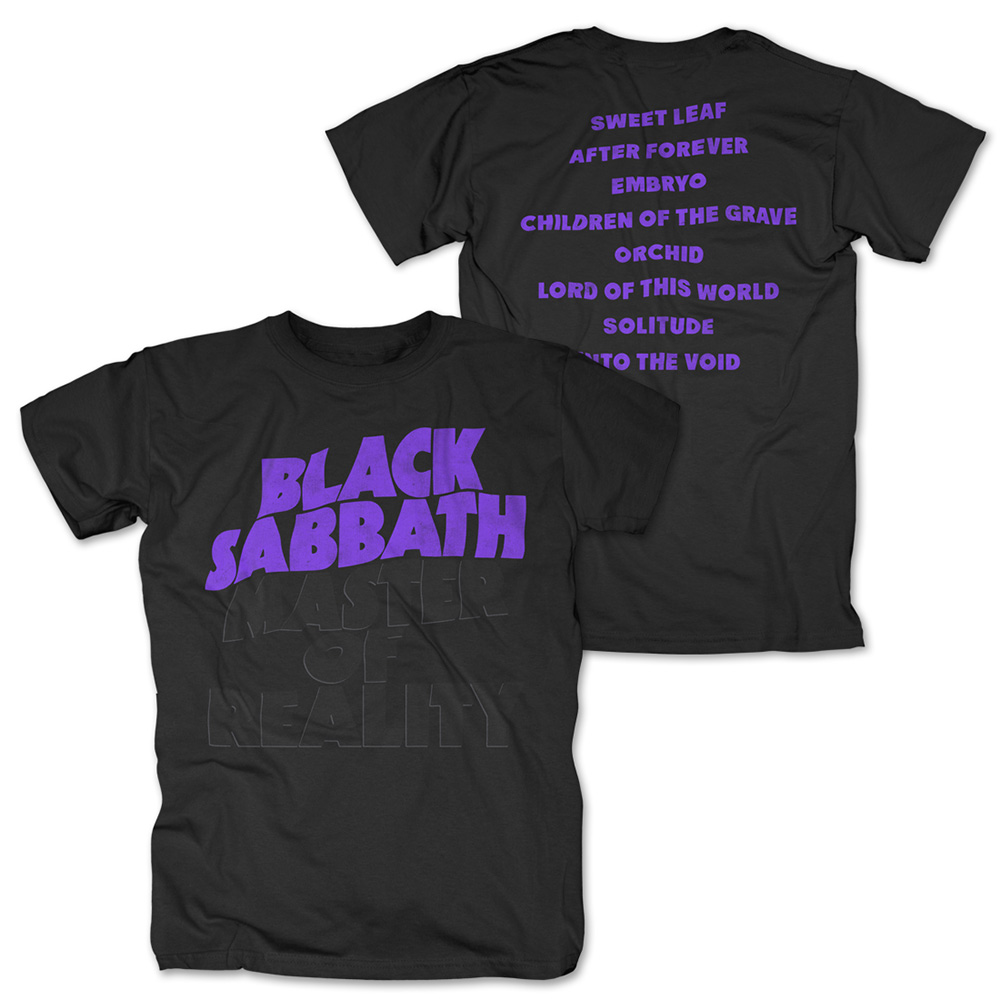 T-Shirt Black Black Sabbath 'Masters Of Reality Album' NEW & OFFICIAL!