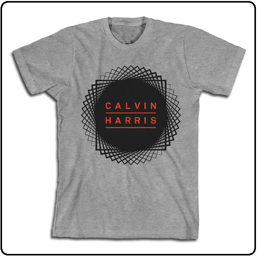 Calvin Harris - Heather Grey Spiro Logo Mens Slim Fit