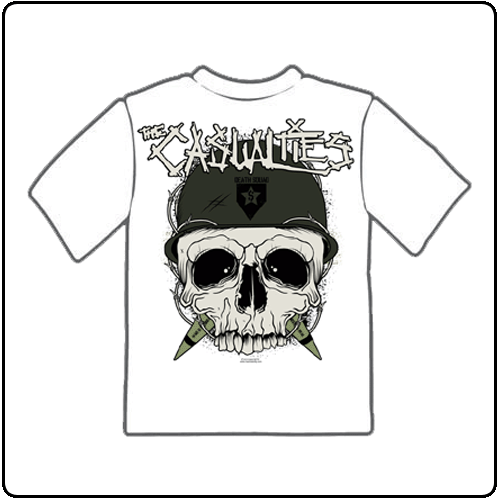 The Casualties - Skull Helmet (White)