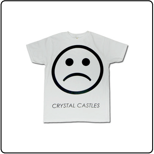 Crystal Castles - Sad Face On White