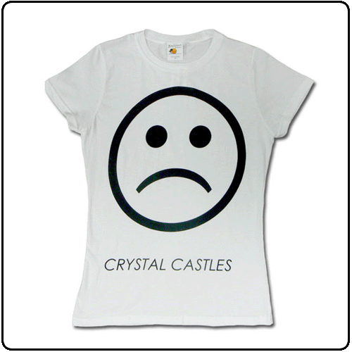 Crystal Castles - Sad Face On White