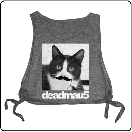 Deadmau5 - Heather Mustache Cat Halter Tank