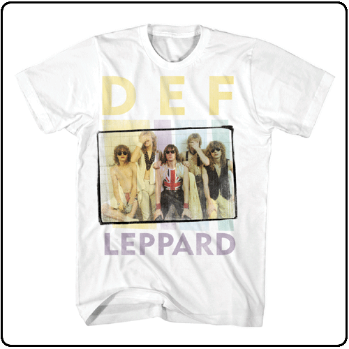 Def Leppard - White Square Box Photo Logo