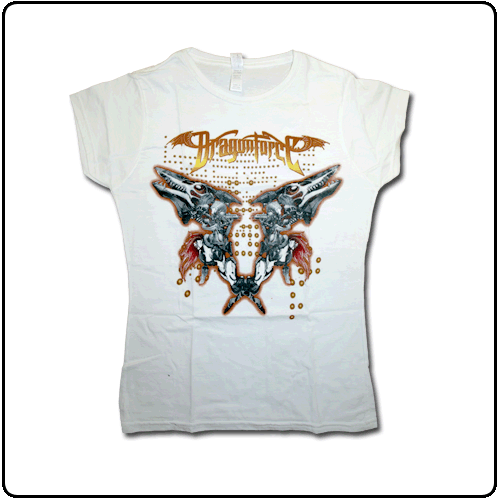 Dragonforce - Robot Skulls (Girls White) SALE PRICE