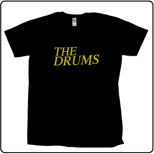 The Drums - Yellow Serif Text