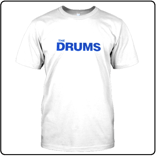 The Drums - Blue Logo White T