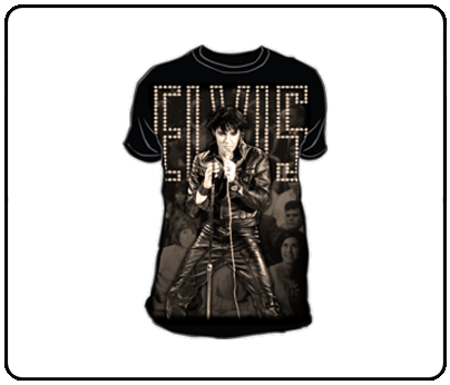 Elvis Presley - Black Leather Big Print Subway
