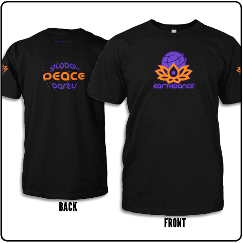 Earthdance - Global Peace Party (Black) - SHIPS 20th AUGUST