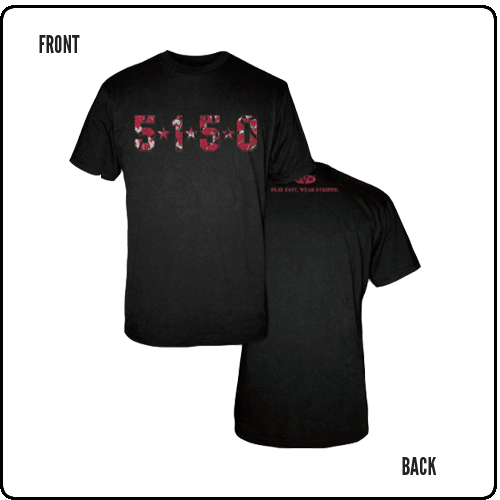 Edward Van Halen - 5150 Stripes Logo Tee (XXL Only)