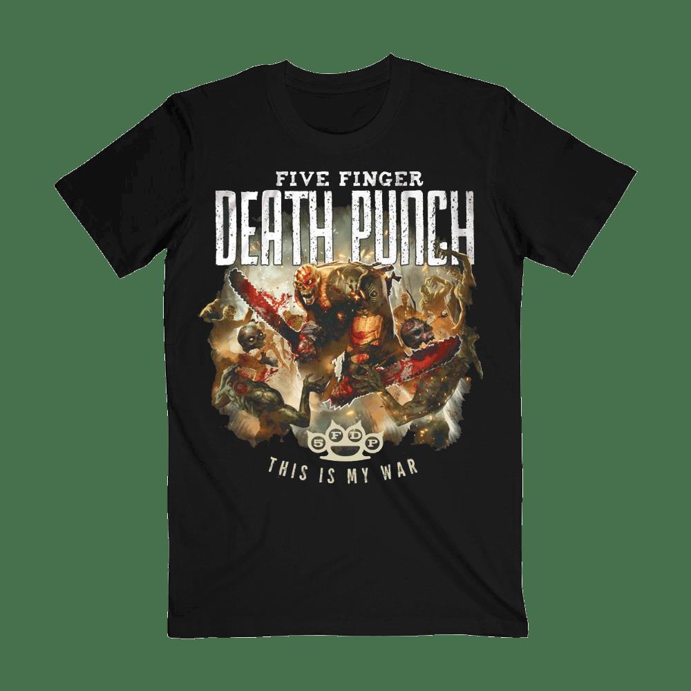 T-Shirt NEW & OFFICIAL! Black Five Finger Death Punch 'Sgt Major' 