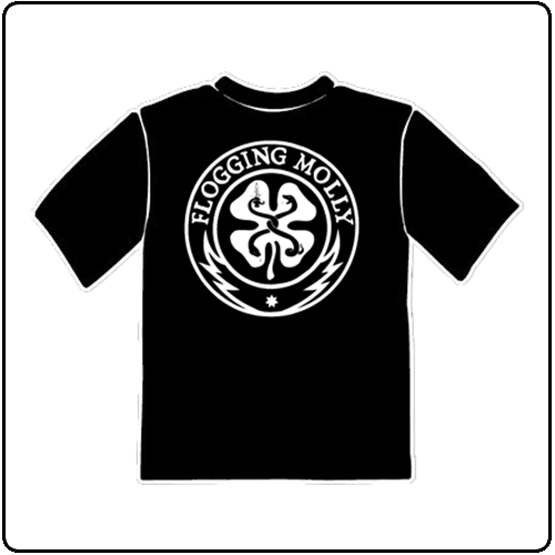 Flogging Molly - B/W Classic Shamrock Circle