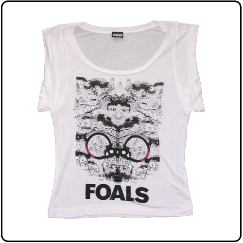 Foals - Block (Womens White Swoopneck)