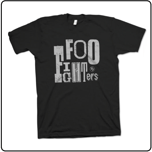 Foo Fighters - Random Letters Logo (Black Slim Fit)