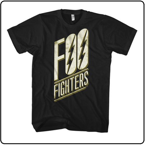 Foo Fighters - Slanted Lightning - Black Slim Fit (XXL Only)