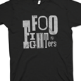 Foo Fighters : Random Letters Logo (Black Slim Fit)