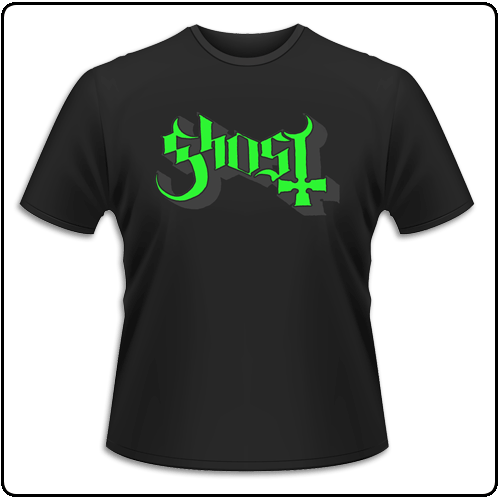 Ghost - Green Logo - Black (Mens)
