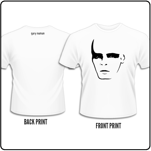 Gary Numan - Face Logo (White)