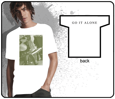 Go It Alone - Live Green Print On White