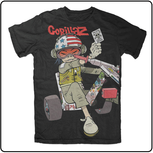 Gorillaz - Chopper - Black Slim Fit