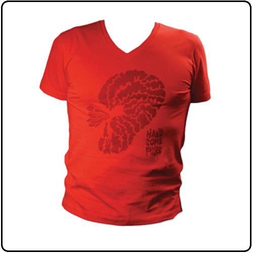 Handsome Furs - Organic V-Neck Red