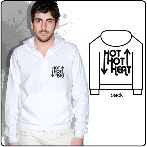 Hot Hot Heat - SALE - Logo Hoodie (White)