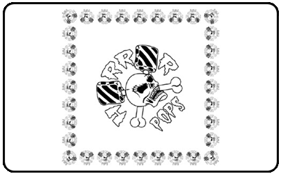 Horrorpops - Skull Logo White