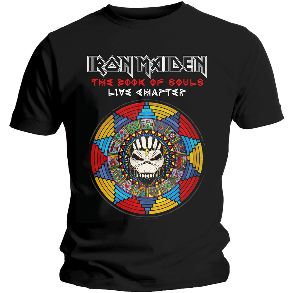 Iron Maiden T Shirt Book of Souls Live Chapter 2017 New Official Mens Black