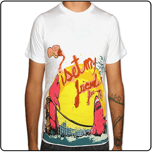 I Set My Friends On Fire - Shark Baby Volleyball White