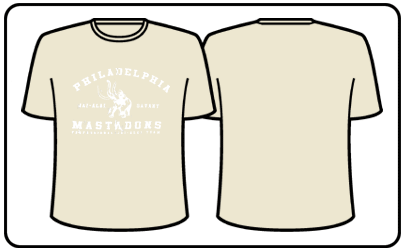 The Jai-Alai Savant - Mammoth Logo (White On Beige)