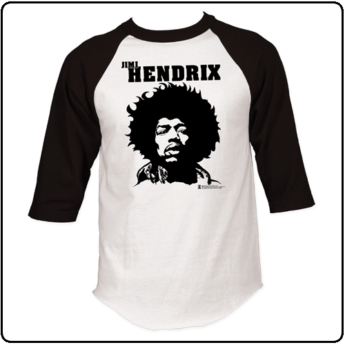 Jimi Hendrix - Close Up Baseball Jersey