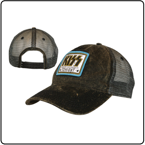 Kiss - Black Washed Emb. Patch Adjustable