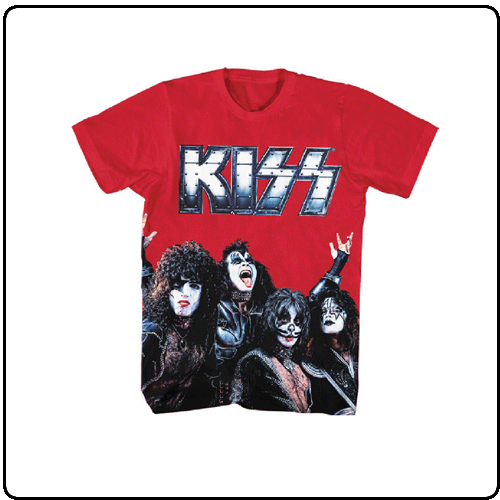 Kiss - Red Metal Logo Group Photo (XXL Only)