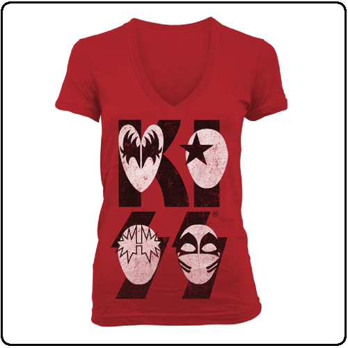 Kiss - Red Cartoon Mask Logo