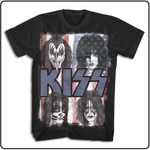 Kiss - Red White Blue Faces