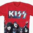 Kiss : Red Metal Logo Group Photo