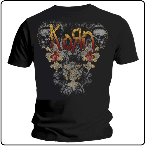 Official Korn Skull Delis T-Shirt Rock Band Death Dream Genocide Hollywood Palla 