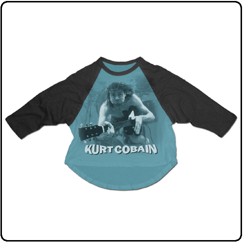 Kurt Cobain - Sea Blue/Black Water Guitar Photo